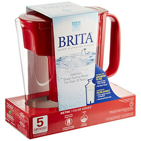 Brita Metro Water Filter Pitcher - Red - 5 Cup SEALED - Walmart.com