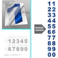 thumbnail image 6 of iSYFIX Reflective Blue Vinyl Numbers Stickers – 3 Inch Self Adhesive (2 Sets)- Premium Decal Die Cut and Pre-Spaced for Mailbox, Signs, Window, Door, Cars, Trucks, Homes, Businesses, Address Numbers, 6 of 6