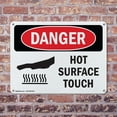 thumbnail image 4 of (2 Pack) Hot Surface Do Not Touch OSHA Danger Sign 10 Inch X 7 Inch Plastic Sign, Weather Resistant, UV Protected for Workplace, Business, and Construction Site, Made in the USA, 4 of 8