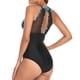 thumbnail image 4 of Traje de baño estampado, traje de baño de una pieza para mujer, traje de baño con panel de malla, traje de baño de una pieza multifuncional, 4 of 7