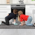 thumbnail image 5 of Kitchen Rugs and Mats Non Skid Washable Set of 2,Boho Moroccan Modern Farmhouse Faded Bohemian Runner Rug with Rubber Backing for Kitchen Decor and Accessories (Dark Grey 17"x47"+17"x30"), 5 of 6