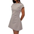 thumbnail image 2 of Women Summer T Shirt Dress Casual Cap Sleeve Loose Shift Mini Dresses Light Gray S, 2 of 9