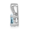 thumbnail image 2 of 925 Sterling Silver Aquamarine Necklace Charm Pendant Birthstone March, 2 of 8