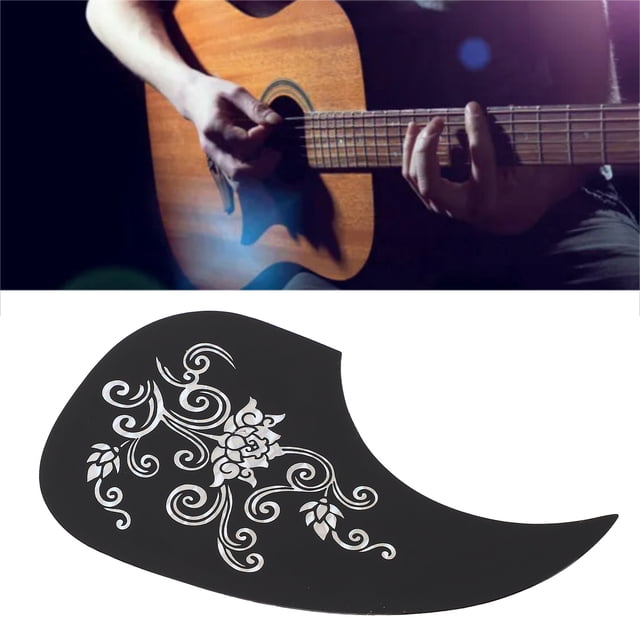 Protection de Guitare Acoustique PVC Autocollant Plaque de Rayures Décorative pour Protéger les Guitares
