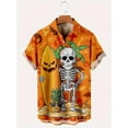 thumbnail image 5 of Camisas hawaianas de manga corta, divertidas camisas de Halloween, camisas de moda para hombres, blusas de playa espeluznantes, ropa para hombres, camisas de un solo pecho, 5 of 5