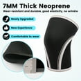 thumbnail image 2 of ATERCEL 7mm Neoprene Weightlifting Knee Sleeves (1 Pair) Support for Squats & Powerlifting, 2 of 7