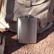 Chrome Stainless Steel Premium Portable Hip Flask 8oz