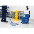 thumbnail image 5 of Carlisle 8690414 Blue 35 Quart Mop Bucket with Side Press Wringer, 5 of 8
