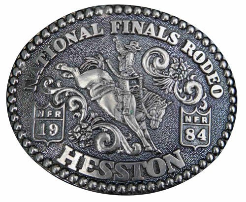 1985 Vintage Hesston National Finals Rodeo Belt Buckle NOS FREE SHIPPING 
