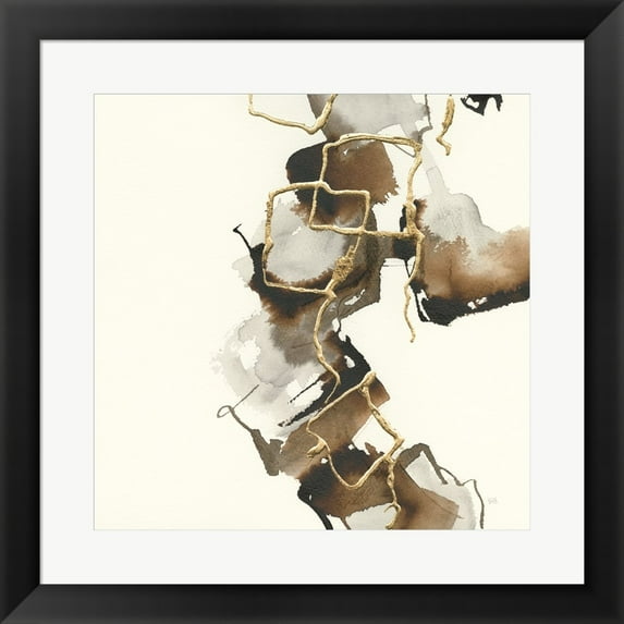 Great Art Now Gold Squares II by Chris Paschke Framed Wall Art 20"W x 20"H