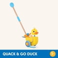 thumbnail image 5 of Battat – Juguete de empuje para caminar – Pato de madera – Camina y aletea – Sonidos tontos y cabeza de Bobble – 12 meses + – Pato Quack & Go, 5 of 5