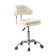 thumbnail image 3 of DOLITY Swivel Stool Modern Salon Stool for Hair Stylist for Beauty Drafting Kitchen White, 3 of 9