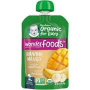 Gerber 2nd Foods Organic for Baby, Banana Mango, 3.5 oz Pouch