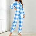 thumbnail image 5 of Cmfcve Women's Hooded Fleece Onesies Pajamas Winter Warm One-Piece Pajamas Casual Long Sleeve Thick Loungewear Jumpsuit, 5 of 8