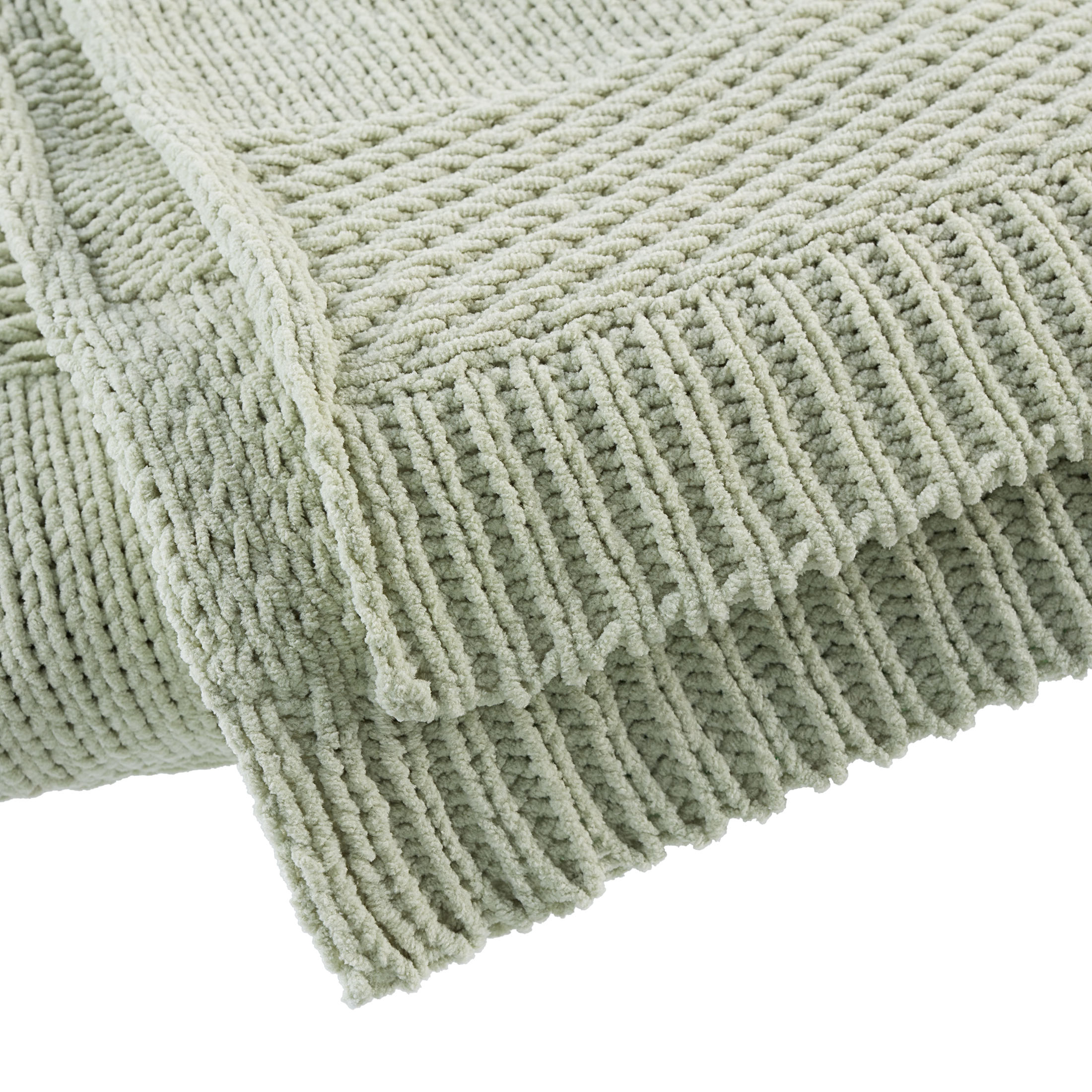 Beautiful Chenille Throw, Sage Green, 50 x 60 inches, by Drew Barrymore - image 5 of 7
