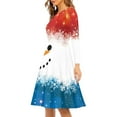 thumbnail image 2 of Suhoaziia Midi Dresses for Women with Designs Size M Christmas 3-Color Snowman Pattern Skater Skirt Long Sleeves Durable Streetwear Winter Trendy Home Party Playwear, 2 of 7