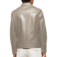 thumbnail image 2 of Chamarra Para Hombre Shendy Vendi Chaqueta Vinipiel Tipo Biker Crema Mediana, 2 of 4