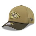 thumbnail image 3 of Youth New Era  Green/Dark Green Kansas City Chiefs 2025 Salute to Service 9FORTY A-Frame Adjustable Hat, 3 of 5