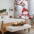 thumbnail image 4 of Grey Snowman Christmas Sheer Curtains 96 Inches Long, Xmas Tree Branch Birds Light Filtering Window Curtains for Living Room/Bedroom, Rod Pocket Voile Sheer Curtain Drapes, 52"W x 96"L, 2 Panels, 4 of 9