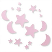 Star & Moon Pink Stickers