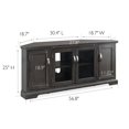 thumbnail image 2 of Leick Home 84386 Meuble TV d'Angle avec Rangement Fermé pour TV de 65 Pouces, Gris Riverstone, 2 of 5