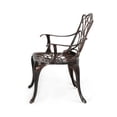 thumbnail image 3 of La Vista Cast Aluminum Outdoor Dining Chairs, Set of 2, Black Copper, 3 of 4