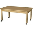 thumbnail image 2 of Wood Designs Mobile 30" x 48" Rectangle High Pressure Laminate Table with Hardwood Legs-22", 2 of 2