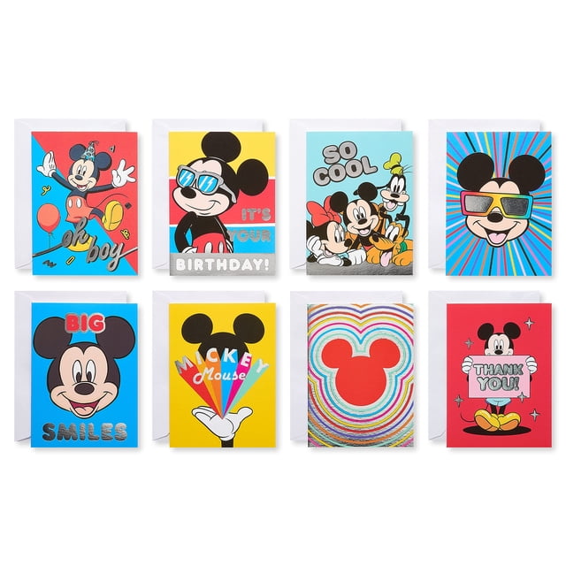 Paquete de tarjetas American Greetings Deluxe Disney Mickey Mouse
