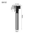 thumbnail image 2 of T Slot Router Bit,1/2In Shank Keyhole Router Bit Set T-Slot Woodworking Grooving Router Bits,Blade Diameter 1/2",Cutting Woodworking T Track Slotting Cutter for Wood Hex Bolt Milling Cutter,Black, 2 of 2