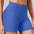 thumbnail image 4 of felwors High Waisted Biker Shorts Tummy Control Seamless Workout Yoga Running Volleyball Blue for Size L, 4 of 9