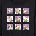 thumbnail image 3 of Mickey & Friends - Daisy Emotions Grid - Women's Lightweight French Terry Long Sleeve Shirt, 3 of 5