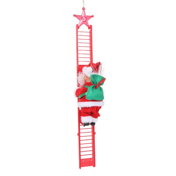 Escalera de escalada eléctrica Papá Noel con música Adorno de escalada de Papá Noel