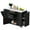 White+Black, variant on 50.7" Kitchen Island with Storage Tilt Trash Can Cabinet and Pull Out Cabinet Organizer, Rolling Kitchen Island on 5 Wheels with Drop Leaf, 2 Drawers, 1Door for Kitchen, Dining Room, Black