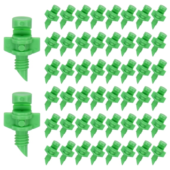 50Pack Misting Nozzles, 180 Degree Irrigation Emitter Sprinklers [Green]