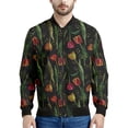 thumbnail image 3 of Chaqueta con cremallera y estampado de tulipanes coloridos para hombre y mujer, sudadera con estampado floral en 3D, chaquetas bomber de calle de manga larga geniales, 3 of 5
