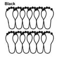 thumbnail image 1 of 12 Pcs Rods Curtains Practical Stainless Steel Removable Curtain Rings Shower Curtain Hooks Shower Curtain Accessories Glide Ring Hooks BLACK, 1 of 8
