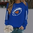 thumbnail image 5 of NMMUED Fall Tops for Women, Womens Fall Clothing, Workout Tops for Women, Fall Sweatshirts for Women, Graphic Sweatshirts for Women, Blue XXL, 5 of 6