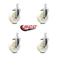 thumbnail image 2 of 5 Inch Nylon Wheel Swivel 7/8 Inch Square Stem Caster Set Service Caster Brand, 2 of 2
