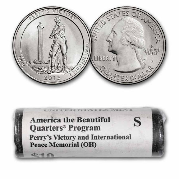2013-S Quarter ATB Perry's Memorial 40-Coin Roll BU