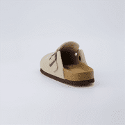 Cushionaire Hana Womens Clogs | Comfortable Vegan Suede Clogs for Women | Slip On Potato Shoes with Cork Footbed & Arch Support | Memory Foam, Wide Widths Available