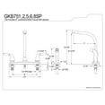 thumbnail image 2 of Kingston Brass GKB755SP  GKB755SP Water Saving Magellan Centerset Kitchen Faucet with Matching Side Sprayer, Oil Rubbed Bronze, 2 of 2