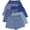 3 Pack: Blue Assortment, variant on ToBeInStyle Men's 6 Pack Classic Multicolored Checkered Woven Boxer Shorts w/ Button - XL