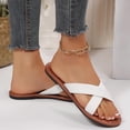 thumbnail image 4 of CHUMUD Slippers for Women Outdoor Crisscross Strap Flat Slide Sandals, Casual Open Toe Slip-On Slippers, Lightweight Summer Beach Sandals, 4 of 9