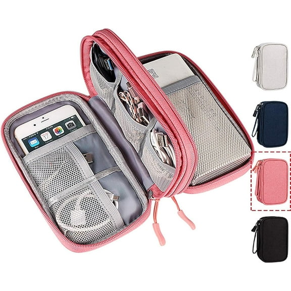 Electronic Organizer Travel USB Cable Accessories Bag/Case,Waterproof for Power Bank,Charging Cords,Chargers,Mouse,Earphones Flash Drive