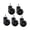 Black, variant on Hugjasmine Long Lasting PU Casters Noiseless For Chairs With Floor Safety Protections