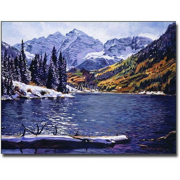 Trademark Art "Rocky Mountain Solitude" Canvas Wall Art by David Lloyd Glover
