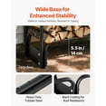 thumbnail image 5 of VEVOR Firewood Rack with Waterproof Cover, 8 ft Outdoor Firewood Holder, 1/2 Cord Storage Metal Log Holder, 660lb Max Weight Capacity, Top Covered, Powder-Coated Wood Storage Rack for Fireplace Deck, 5 of 9