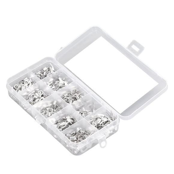 Ring Terminal Fork Connector,320Pcs Ring Terminal Fork Ring Terminal Fork Connector Kit Non Insulated Ring Terminal Fork Connector Convenient Use