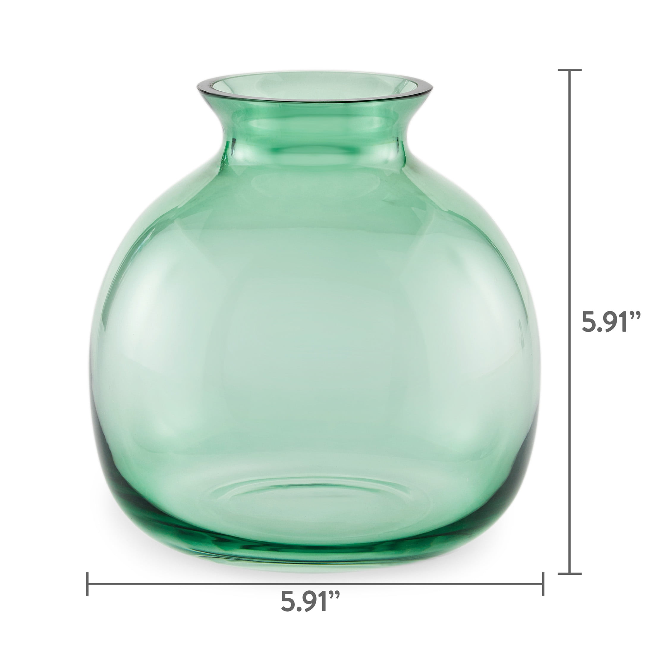 Mainstays by Becky G. & Alejandra 6" Indoor Green Glass Vase