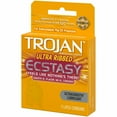 thumbnail image 4 of Trojan Ecstasy Stimulations Ultrasmooth Lubricant Latex Condoms, 3 Count, 3 Pack, 4 of 4